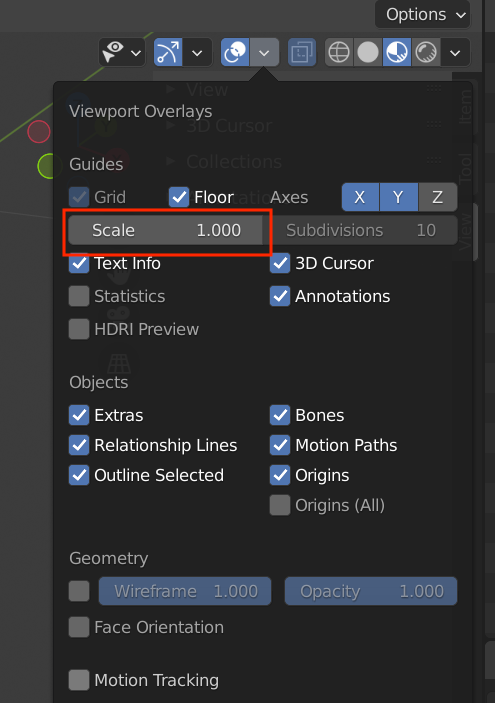Rewrite Grid of Viewport on Blender