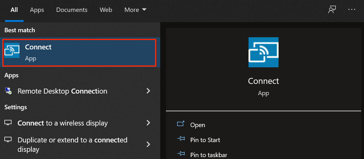 Install the Connect App on Windows 10 (21H1)