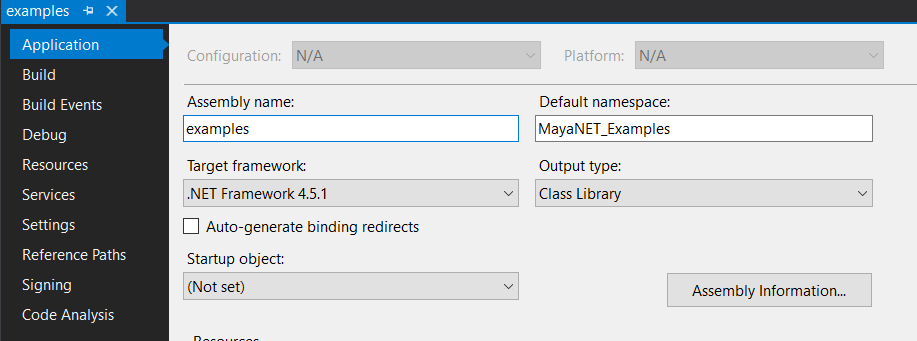 Build an example Maya plugin with .NET – .NET Framework 4.5.1 or 4.5.2